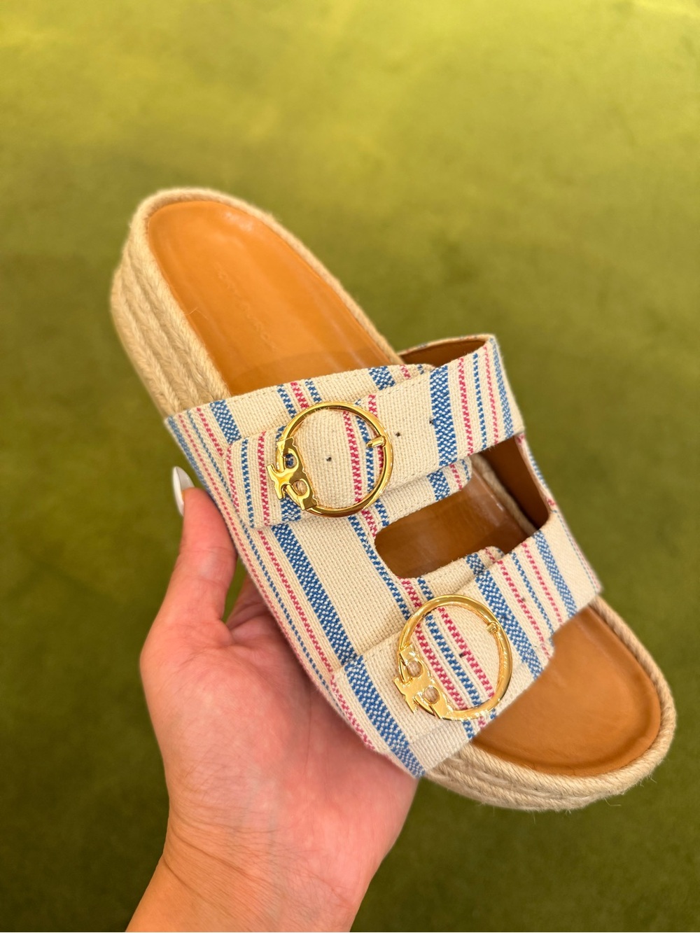 Tory Burch Selby Espadrille Slide Sandals, Canvas, Multi